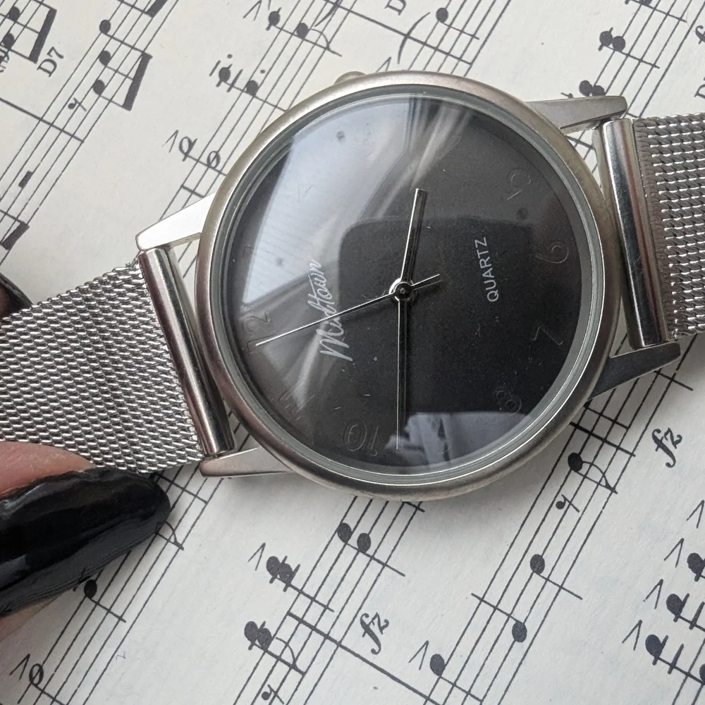 Midtown Silver Mesh Band Watch - Picture 3 of 10